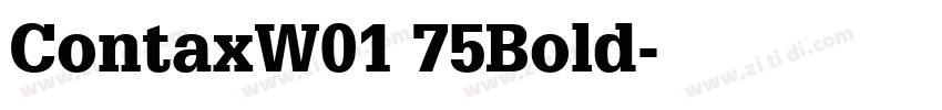 ContaxW01 75Bold字体转换